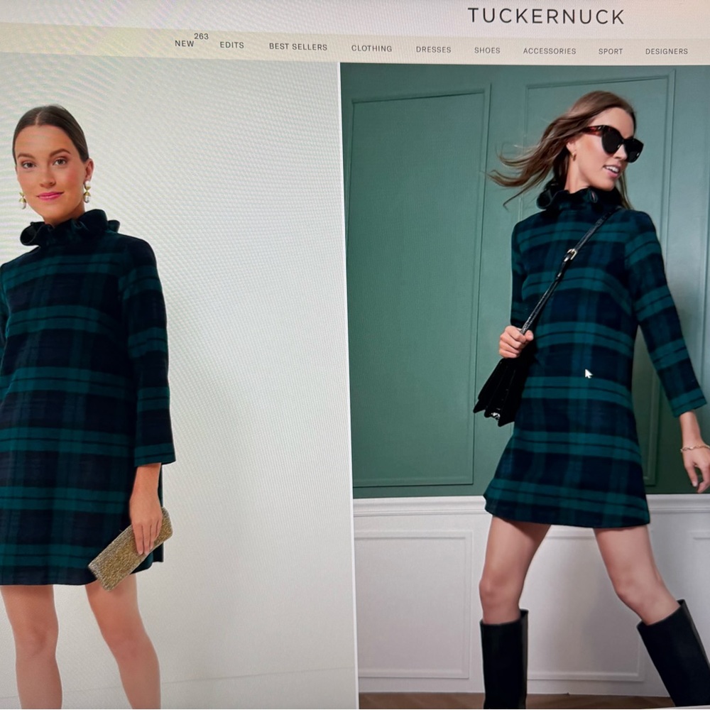 Tuckernuck Blackwatch Plaid Daphne Dress Size Small